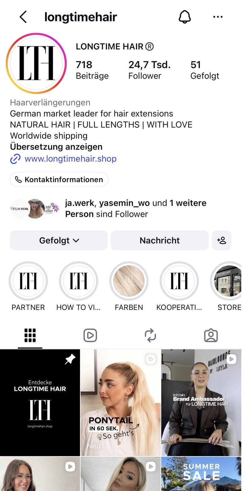 LONGTIME HAIR Instagram
